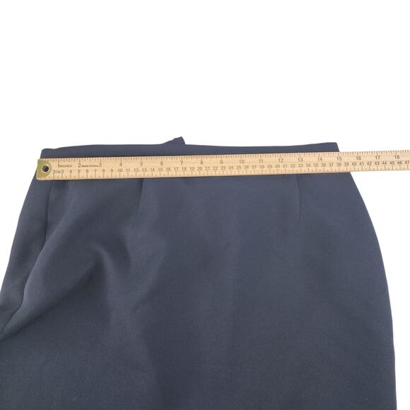 Navy Blue Skirt Womens 14P Petite XL Long Straight Business Vent Extension - Picture 11 of 13